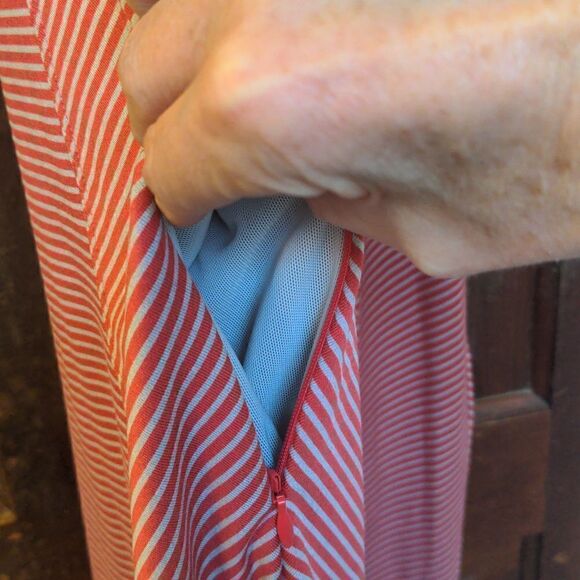 Title Nine Striped Tank Dress Guava Sz M - Picture 5 of 10